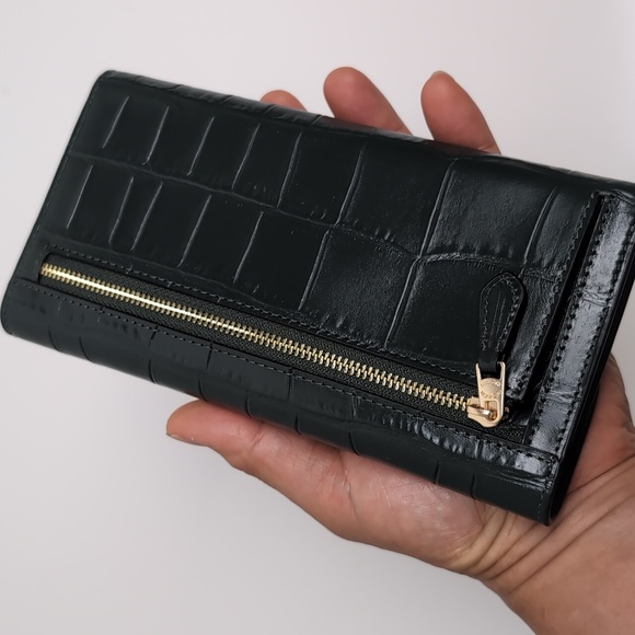 Coach Morgan CP244 Slim Wallet Gold/Amazon Green (Last One) - Picture 4 of 12